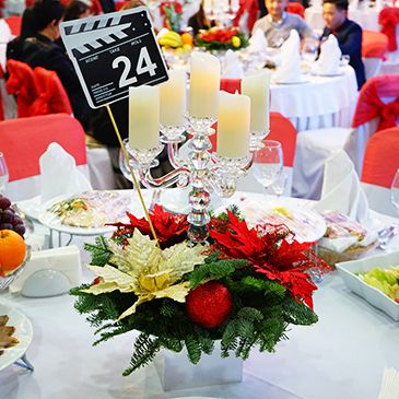 Новогоднее оформление банкетного зала